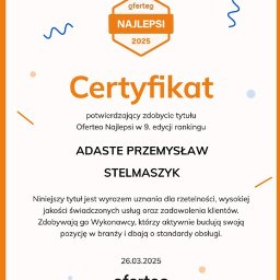 Certyfikaty, nagrody, referencje.