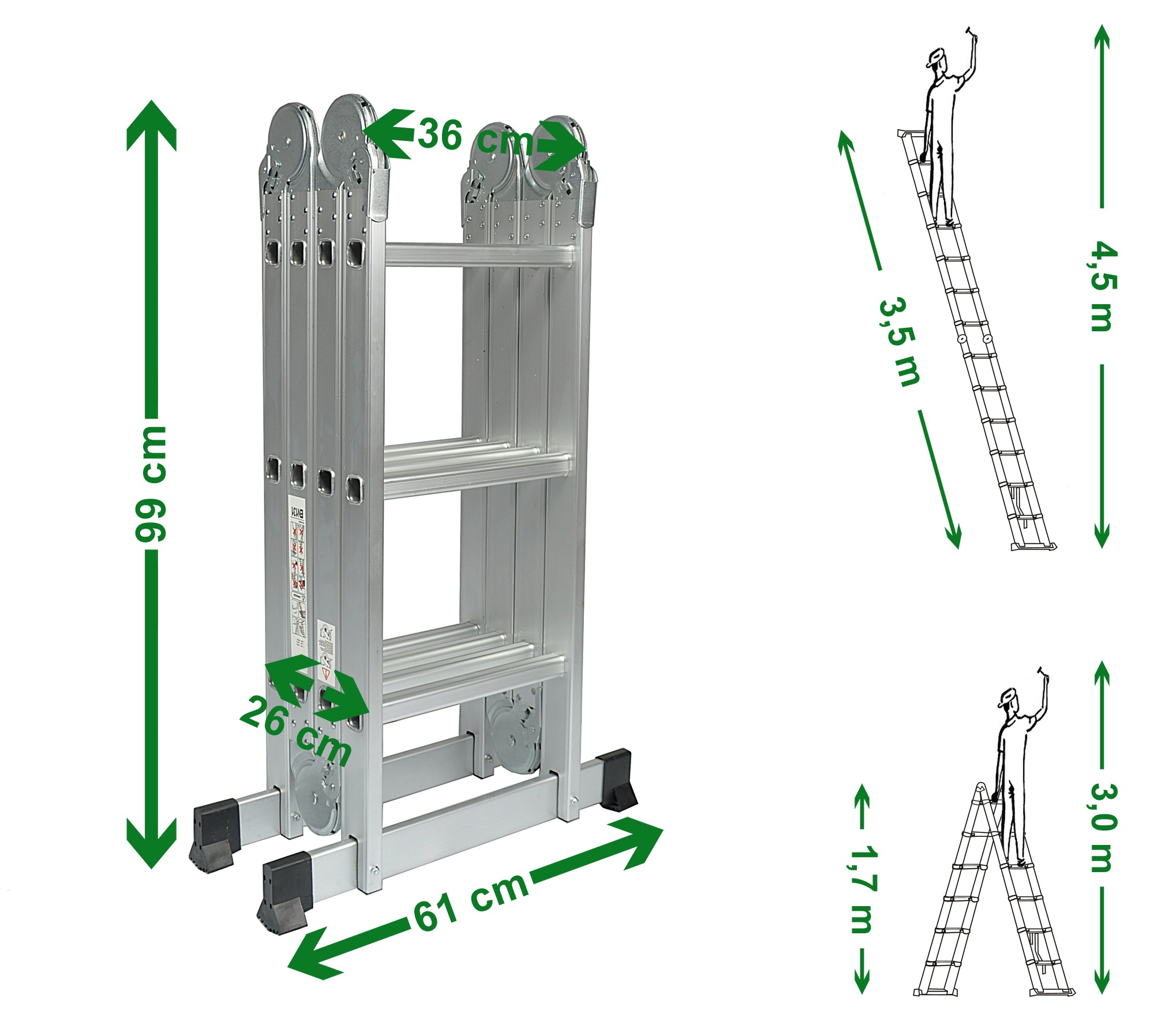 Drabina z podestem malarskim