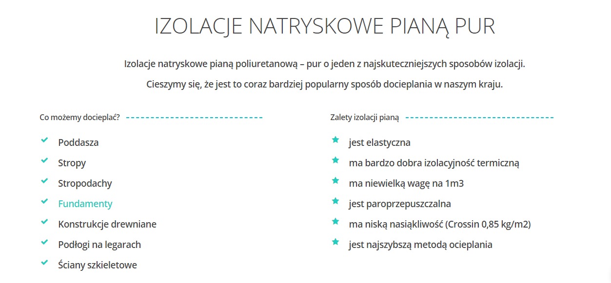 Co izolujemy. Nasz kompleksowy zakres usług.