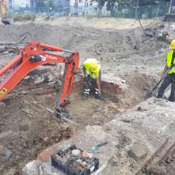Prace archeologiczne prowadzone na inwestycji budowy budynku dydaktycznego Uniwersytetu Warszawskiego.
