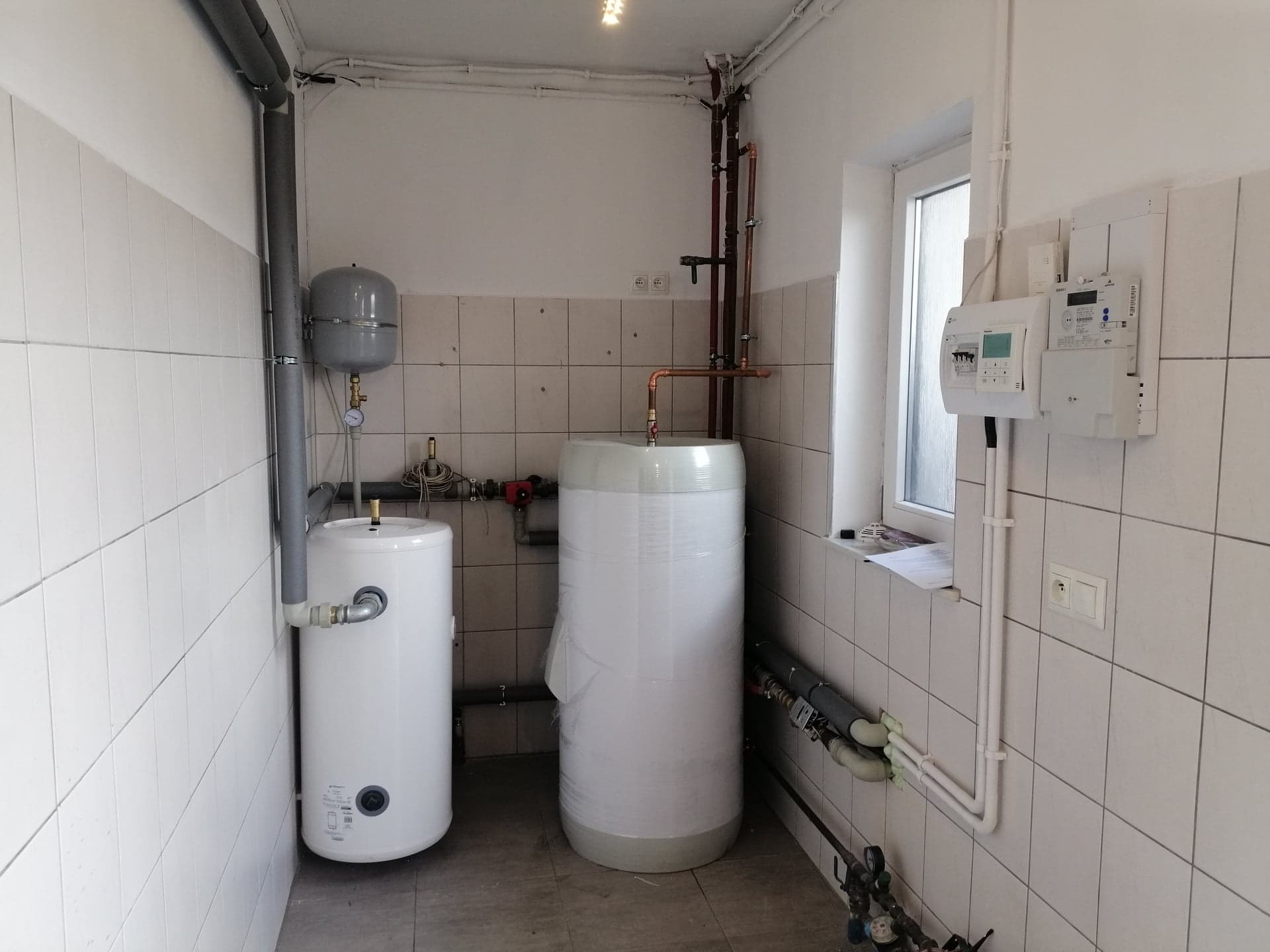 Maszynownia pompy ciepła.