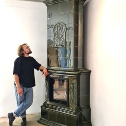 Koval Kominki - piec kaflowy zielony 1