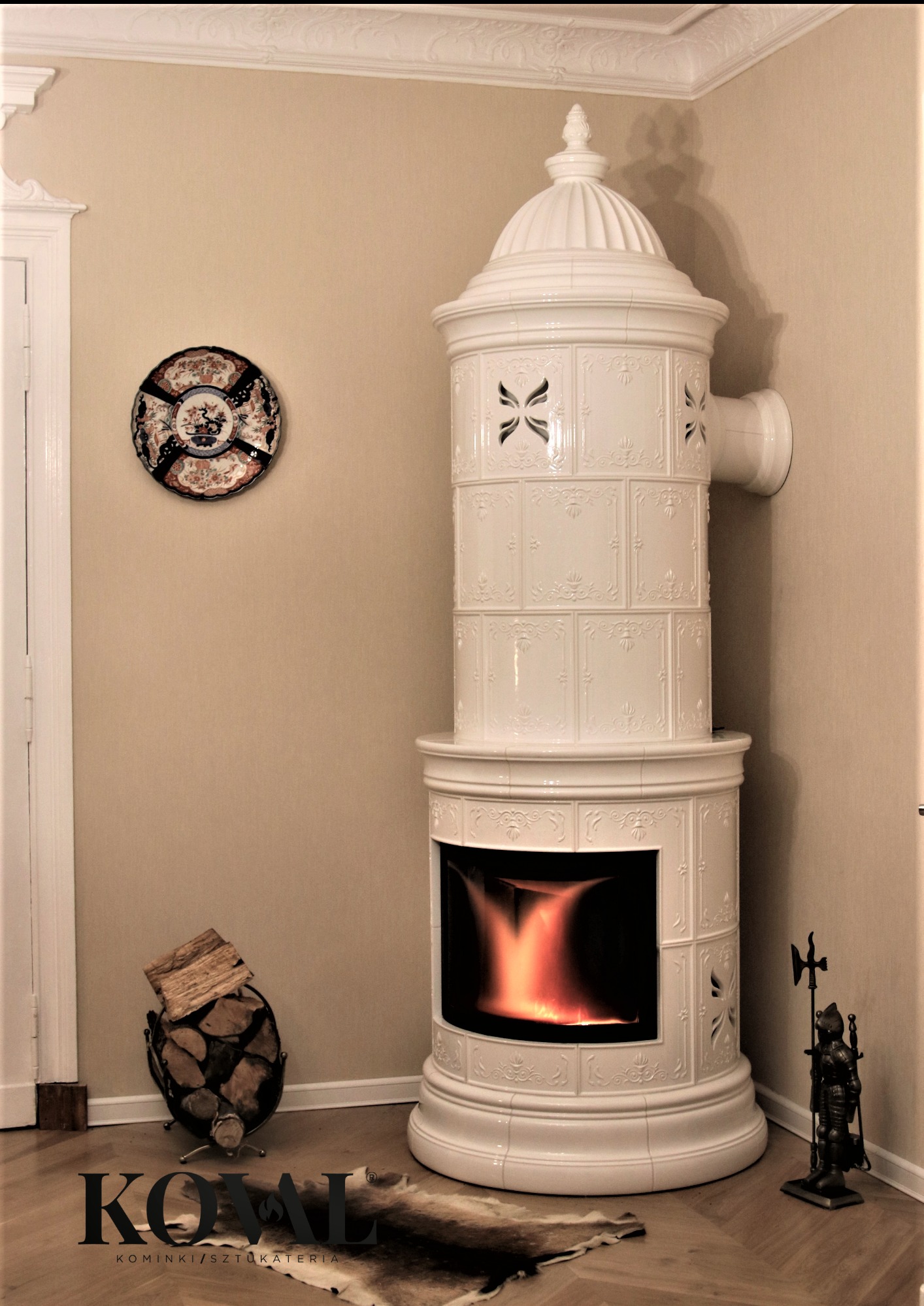 Piec kaflowy okrągły