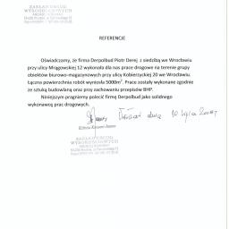 Referencje z firmy Zakład Usług Wysokościowych Andrzej Konwent_prace wykonane w 2008r.