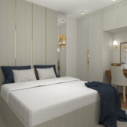 Przepiękna, elegancka sypialnia zaprojektowana dla Inwestorów z Wrocławia.