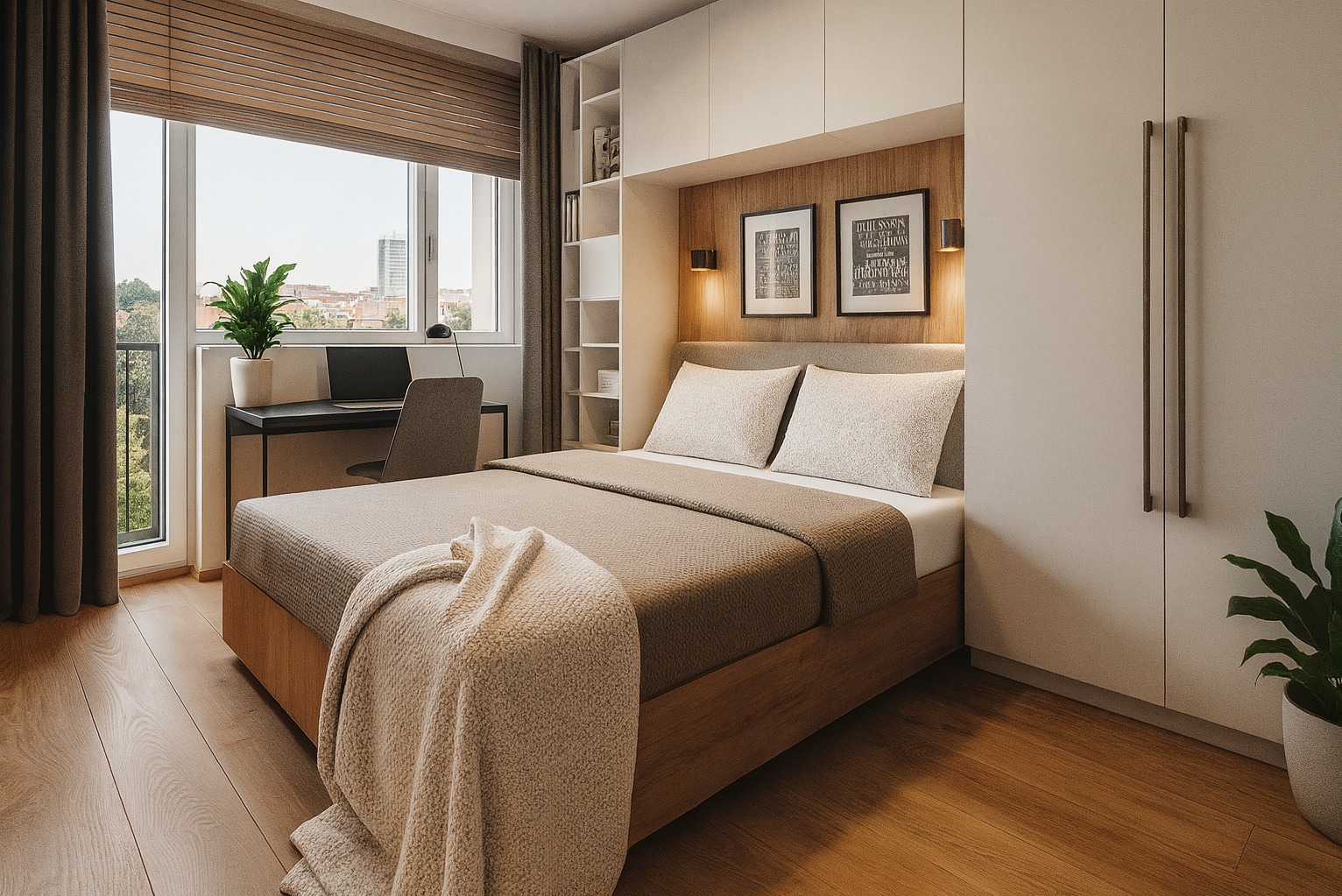 Projekt nowoczesnej i przytulnej sypialni we Wrocławiu