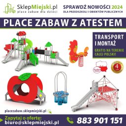 Największa oferta na place zabaw, siłownie plenerowe z atestem dla przedszkoli, żłobków, hoteli i innych obiektów publicznych. 

Zapraszamy.
https://placezabaw.sklepmiejski.pl/