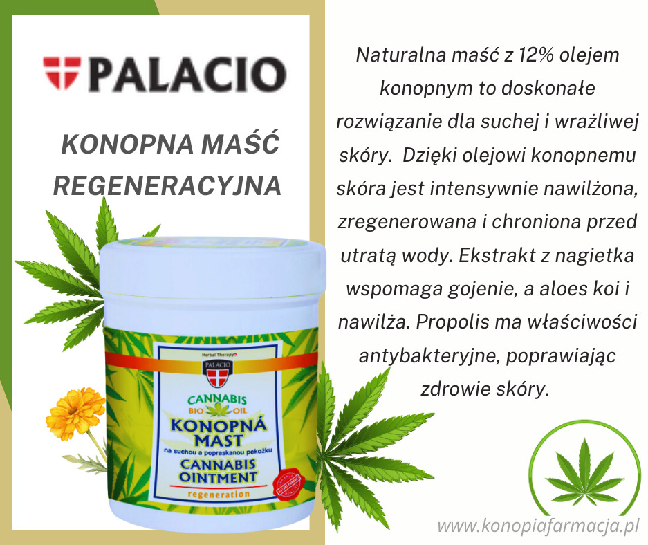 Konopna Maść Regeneracyjna 12% Palacio