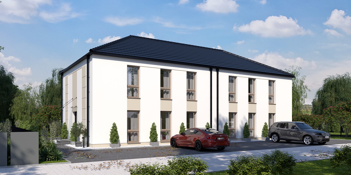 Wizualizacji budynku wielorodzinnego w m. Chorzemin