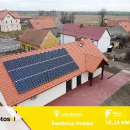 10,23 kWp miejscowość Świdnica Polska - Inwestor Gmina Kostomłoty