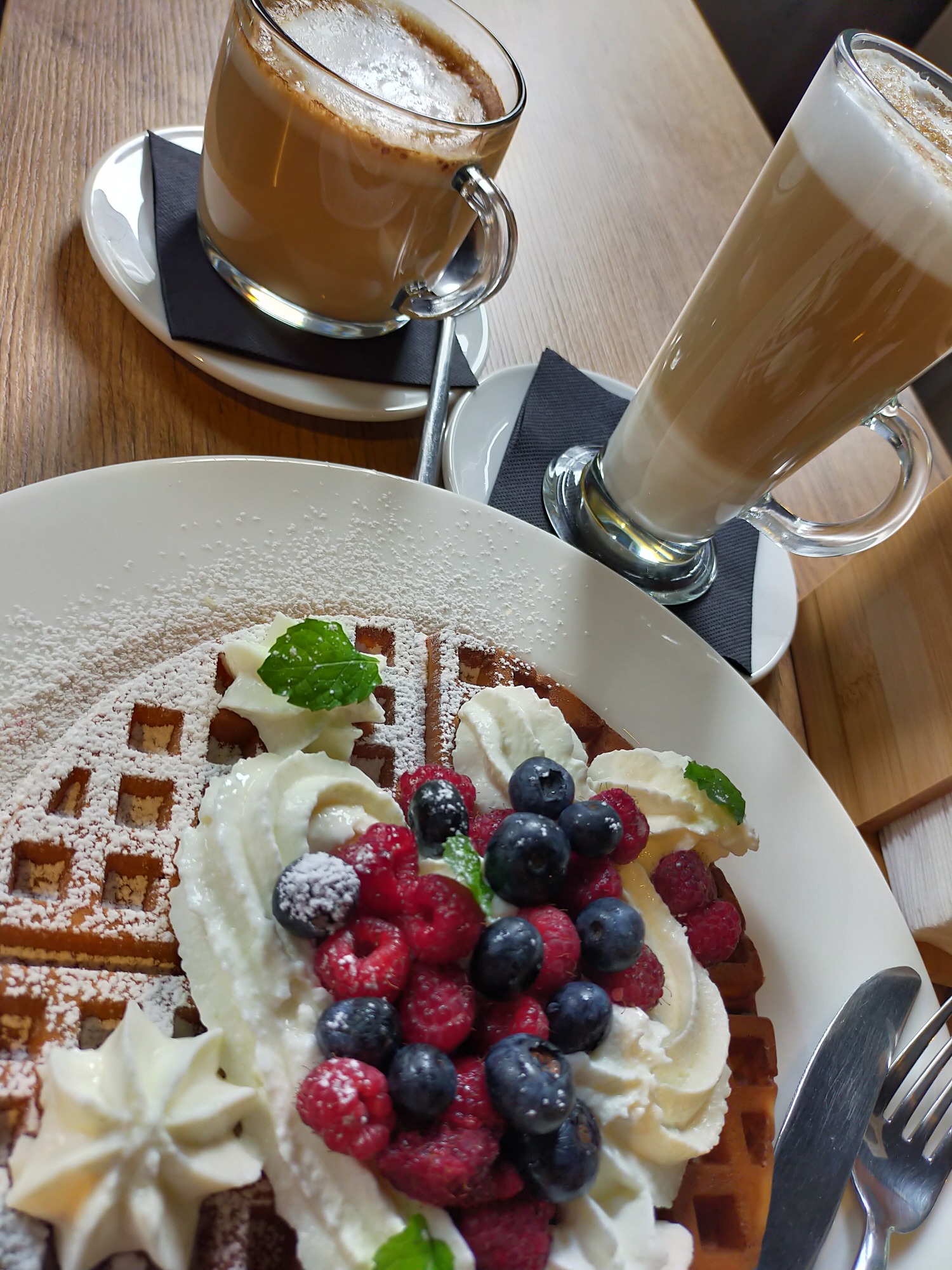 Gofry z twarożkiem waniliowym