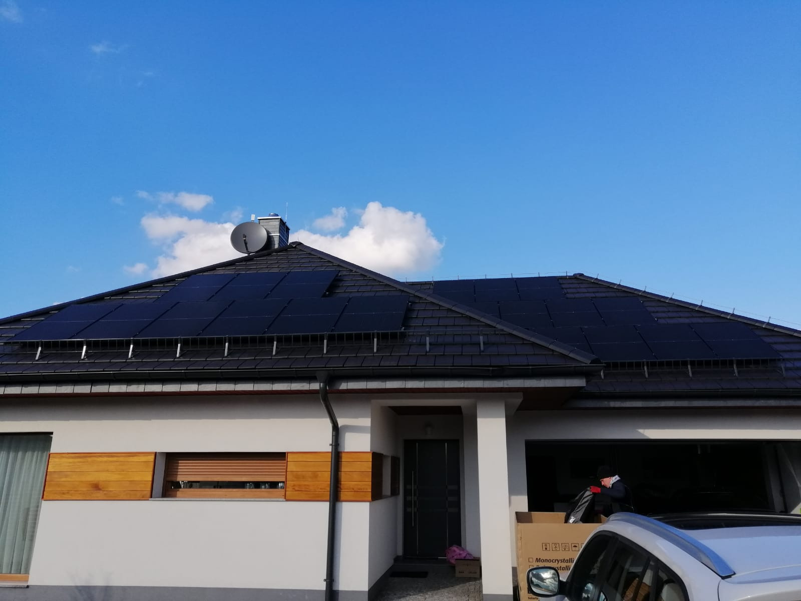 Szczepanek 9,90 kWp Panele: BAUER FB 330Wp Falownik: SOlarEdge SE 9K