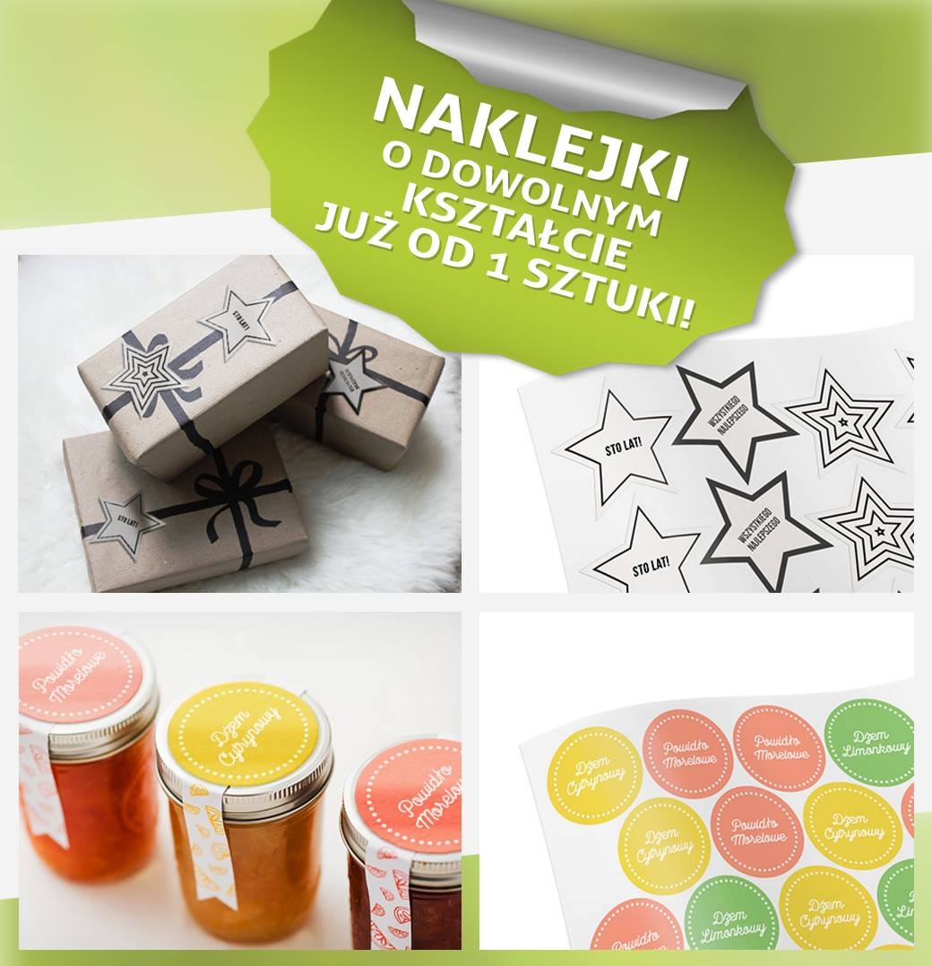 Realizujemy naklejki, etykiety nacinane po dowolnym kształcie