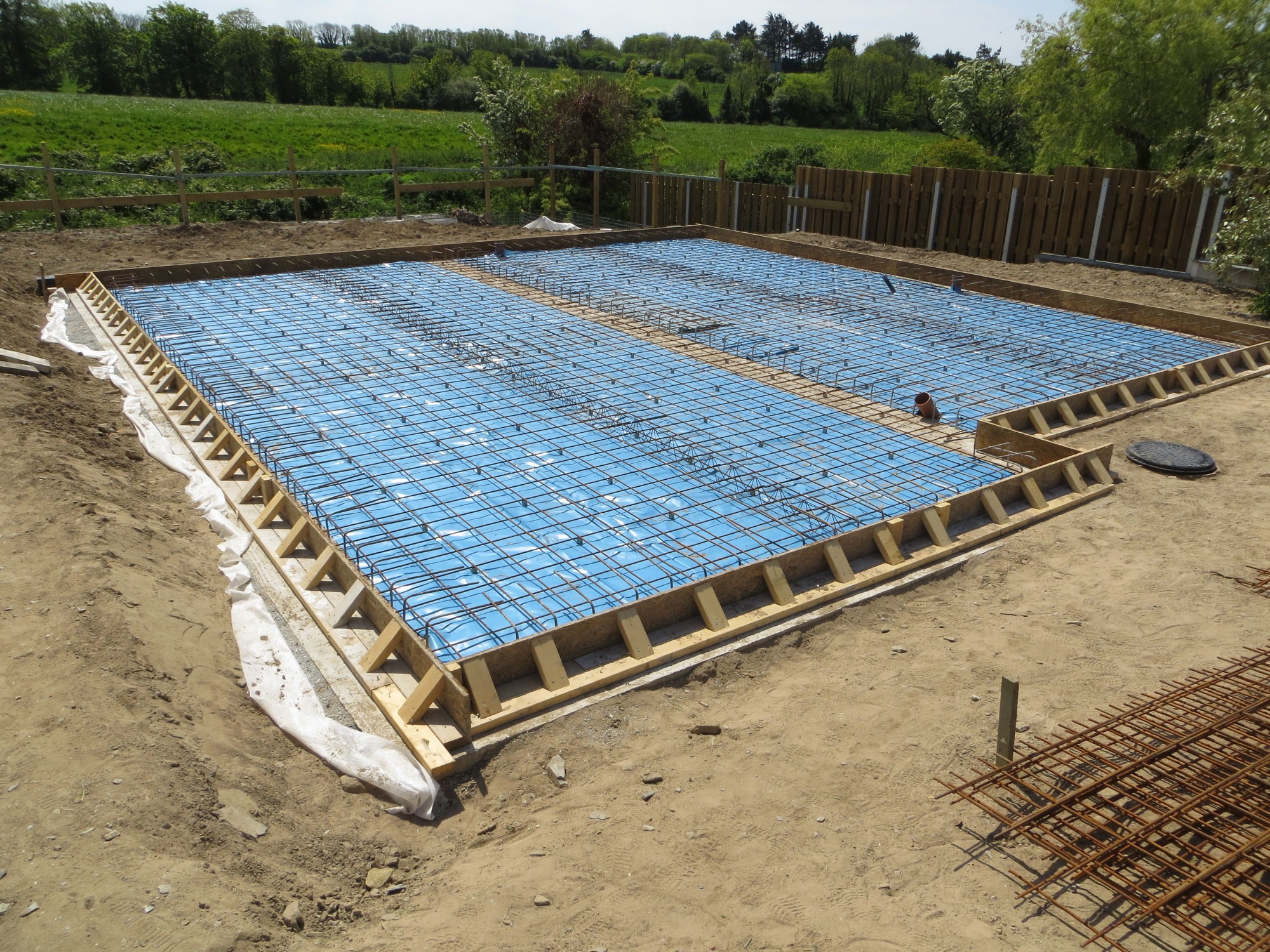 Zbrojenie płyty fundamentowej