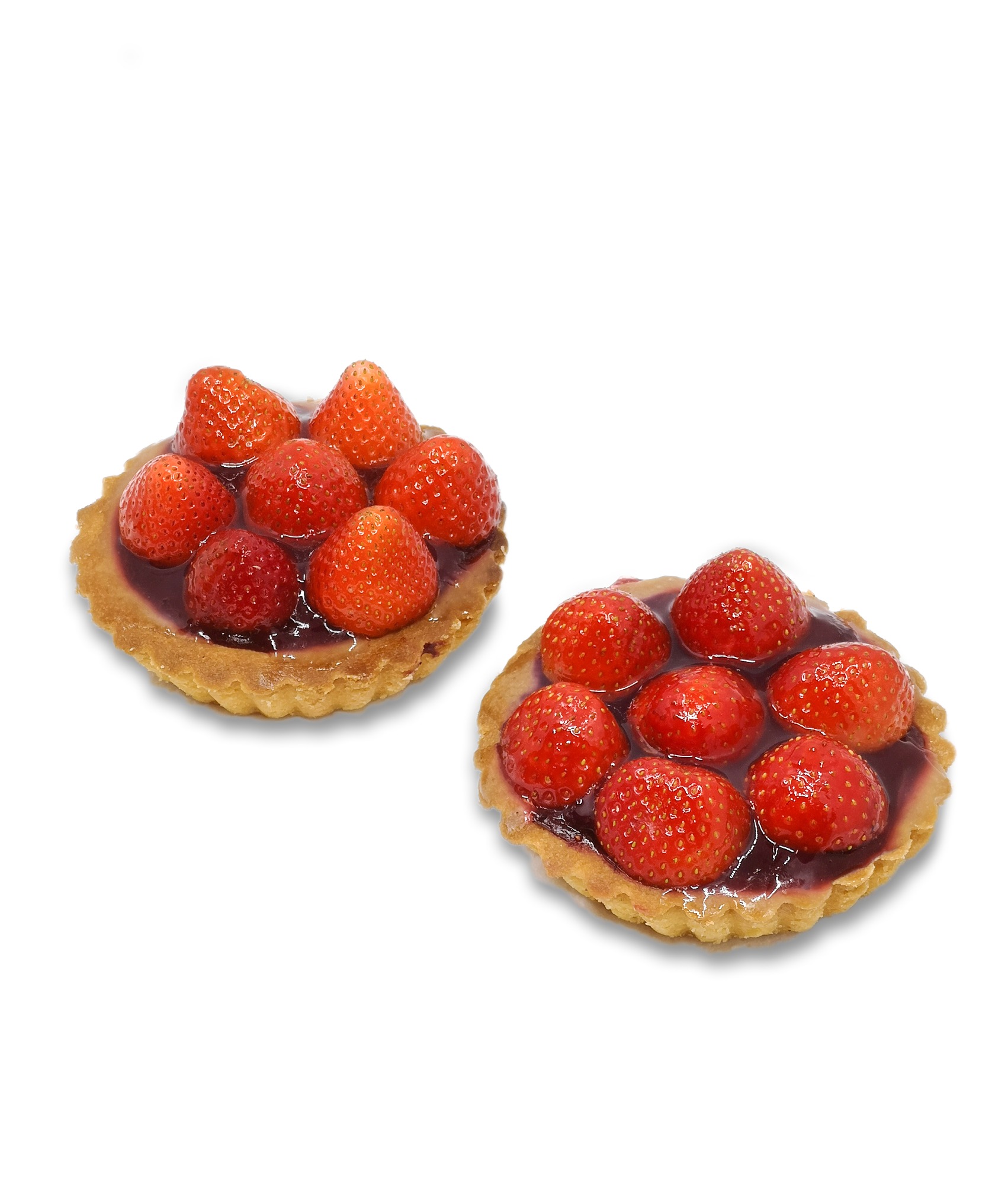 Babeczki z truskawkami z musem rabarbarowym