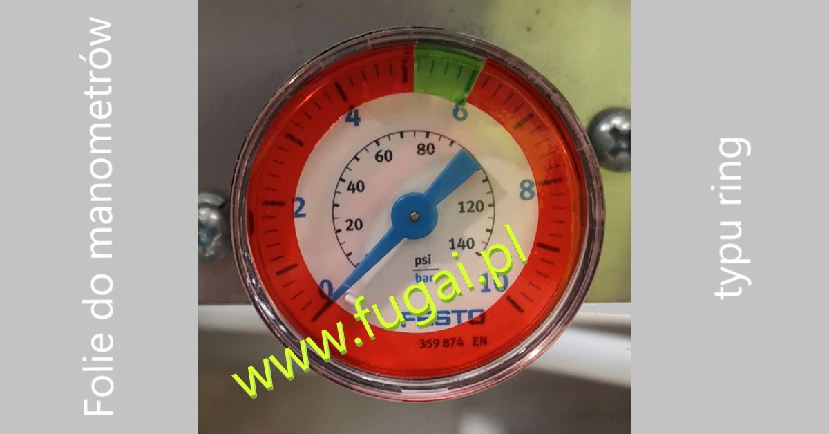 Folie do manometrów typu ring.