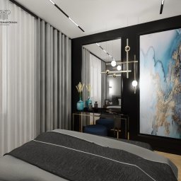 Dream Interior Design Wnętrza Marzeń - Mieszkanie 76 m2 stan deweloperski sypialnia