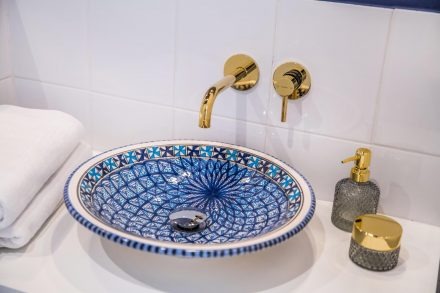 zlew w łazience remontowanej przez naszą ekipę remontową