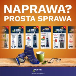 Materiały graficzne na media społecznościowe marki BOSTIK Polska - promujące klej Mamut.