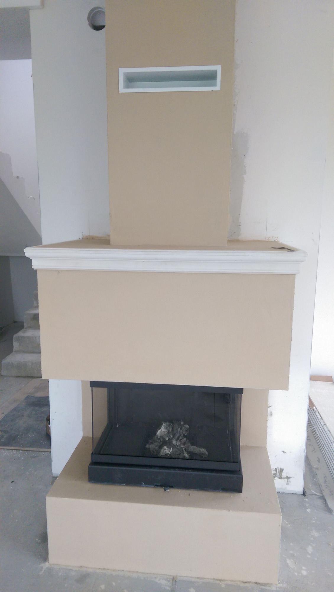 kominek 3-szybowy wykonany z płyt Varmsena 2