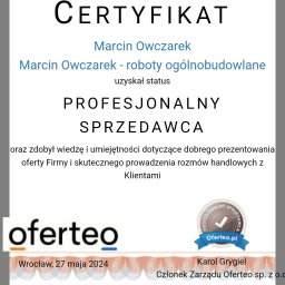 Marcin Owczarek - roboty ogólnobudowlane - Usługi Wykończeniowe Szczecin