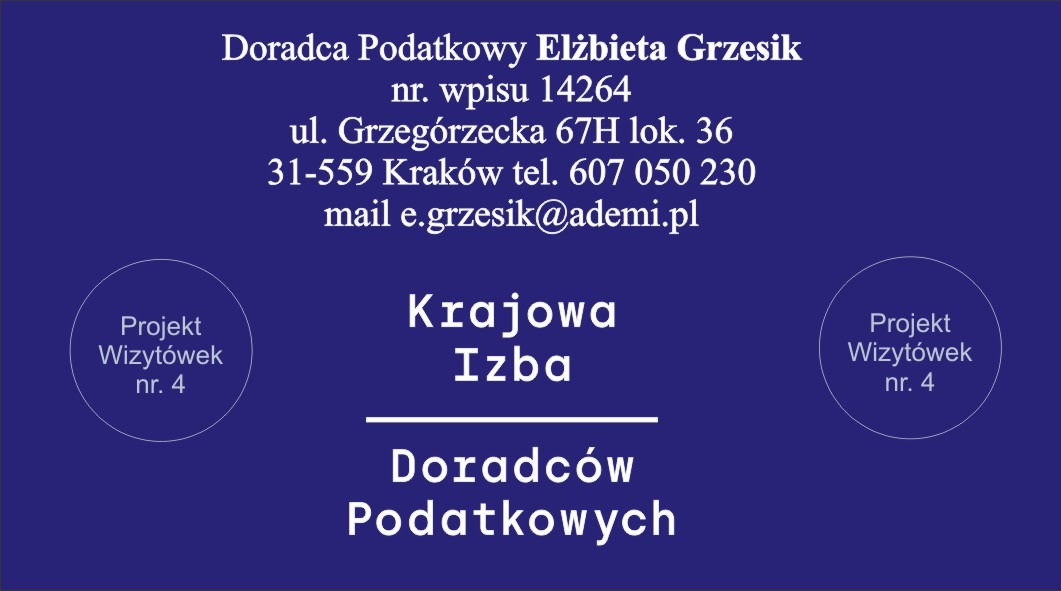 Wizytówka projektowana na zamówienie