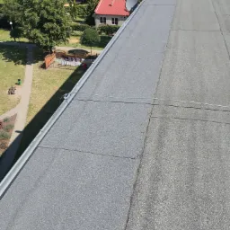 Wymiana rynny i krycie papą termozgrzewalną