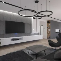 Projekt wnętrza w odcieniach szarości