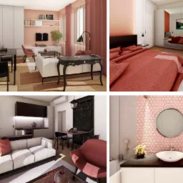 Projekt wnętrz mieszkania dwupokojowego