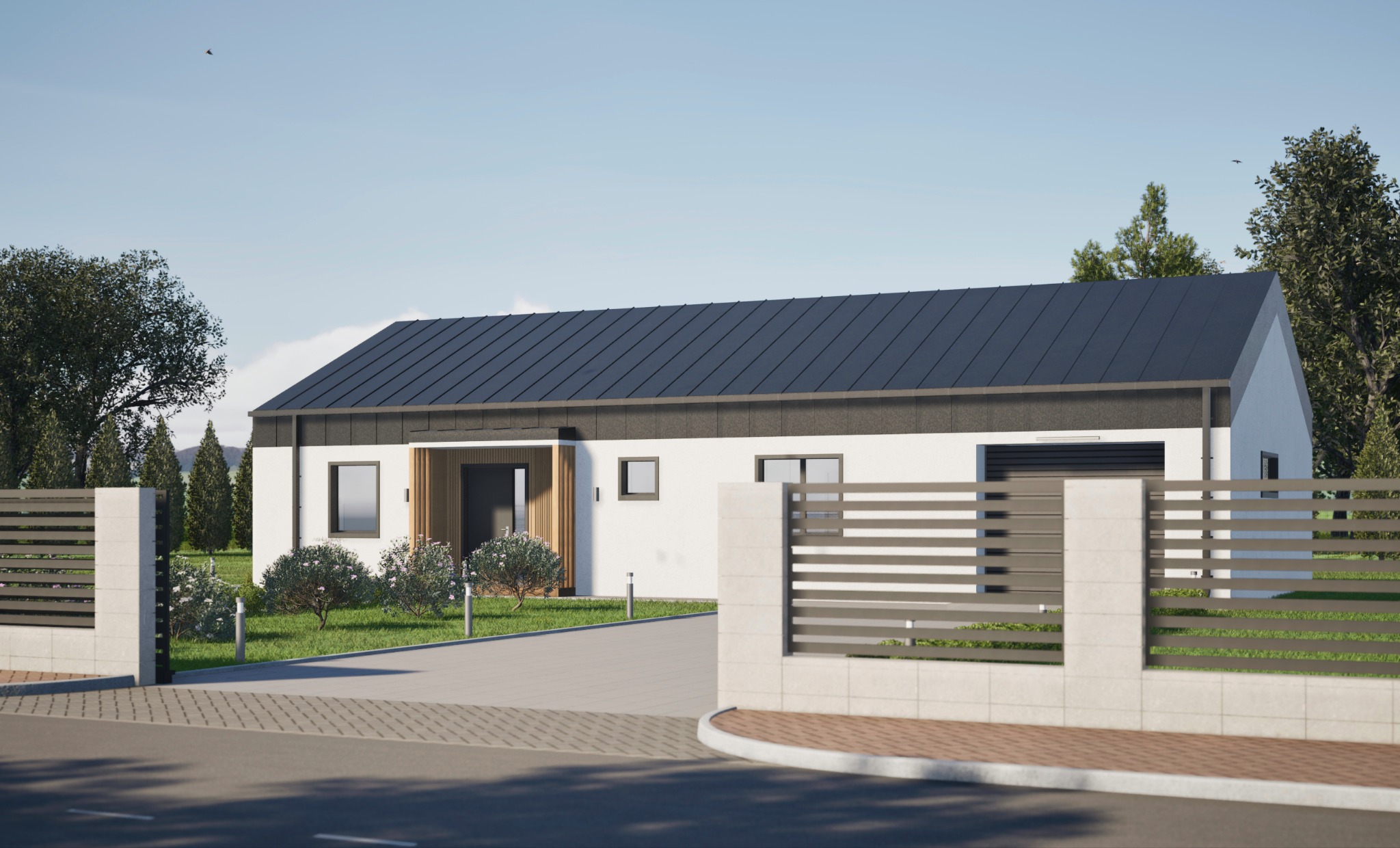 Osiedle domów jednorodzinnych.