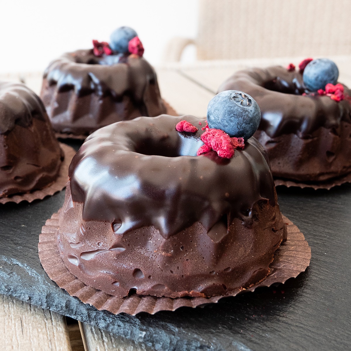 Babeczki z musu czekoladowego.