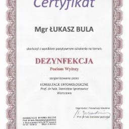 DEZYNFEKCJA - poziom wyższy