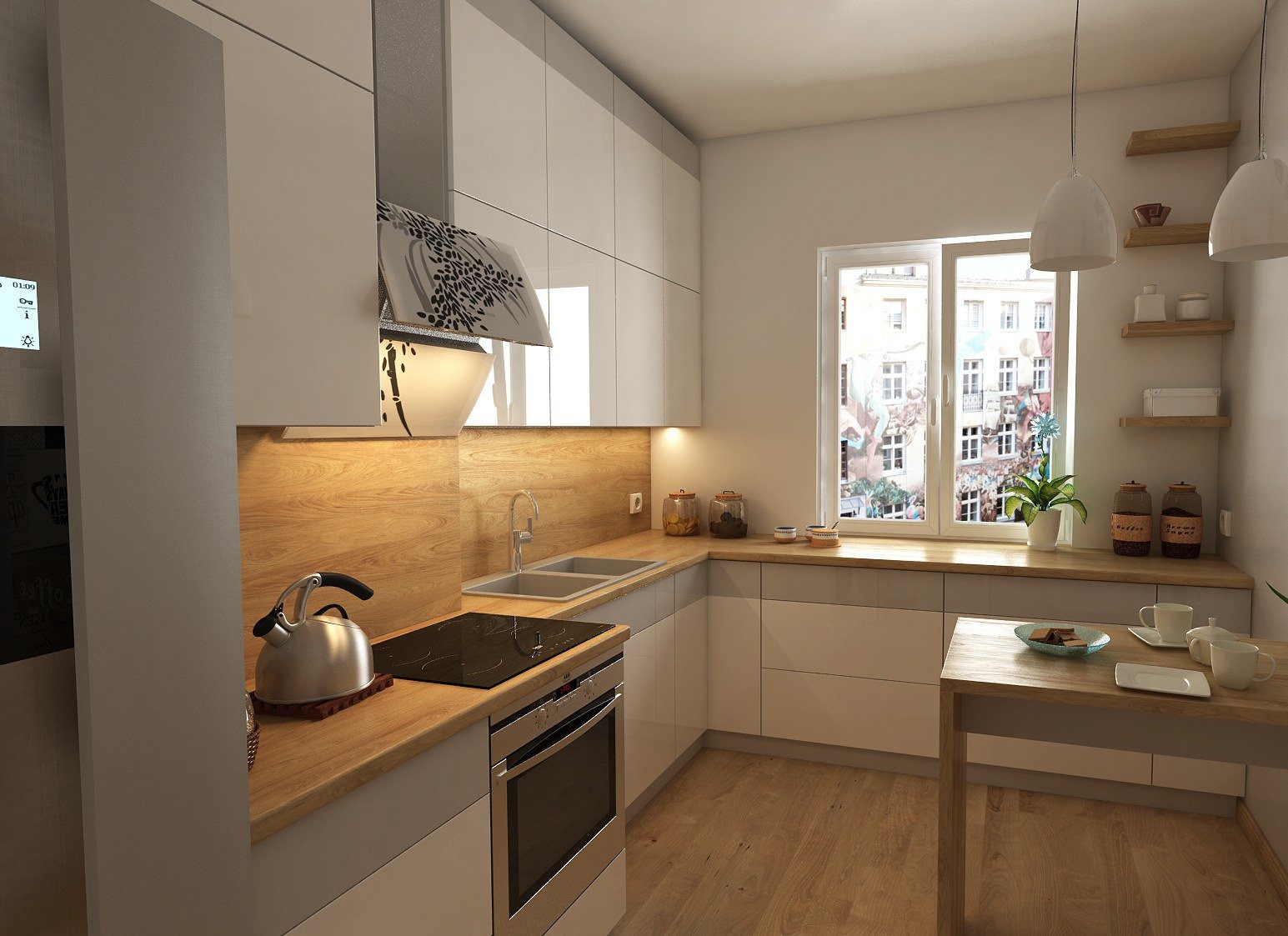 Przytulna kuchnia w mieszkaniu