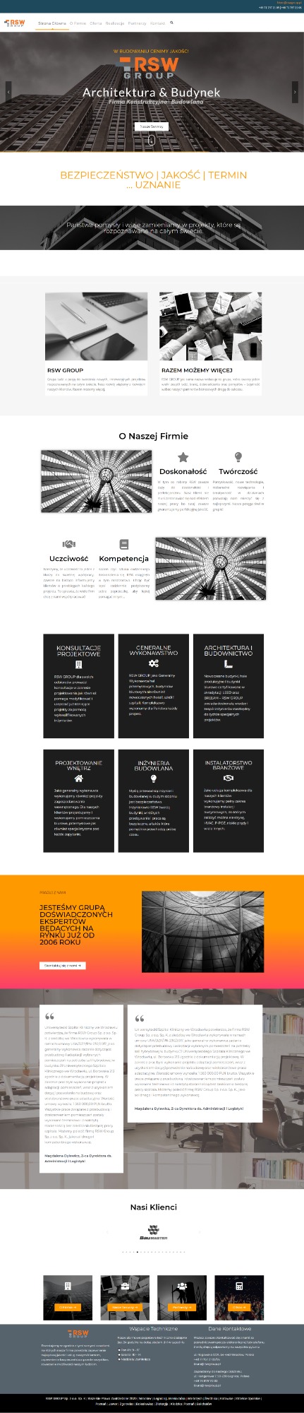 Strona Firmy Budowlano-Architektonicznej RSW