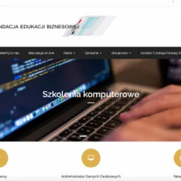 Strona internetowa Fundacji Edukacji Biznesowej (klient Com-Learn)