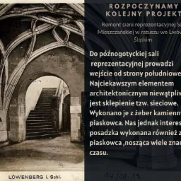 Prace konserwatorskie na posadce w ratuszu w Lwówku Śląskim