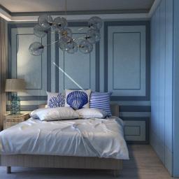 Architekt Brygida Sapkowska - Projekt Wnętrz - Mieszkanie nad morzem - sypialnia; Inwestor: Prywatny