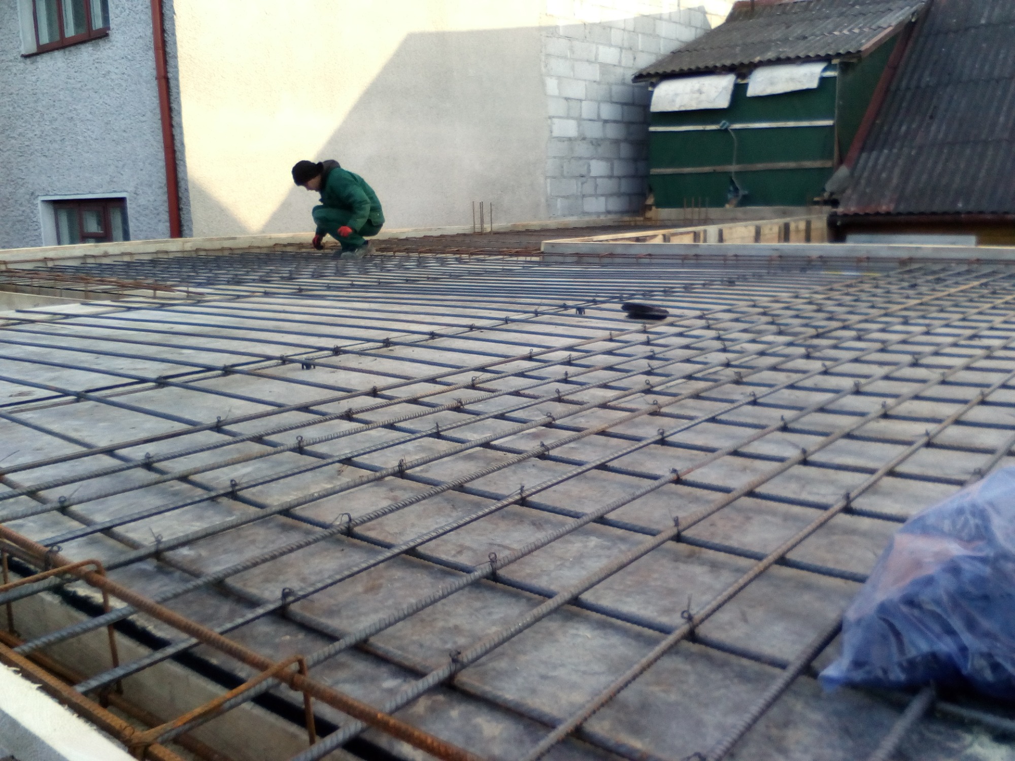 Szalunek i zbrojenie stropu..