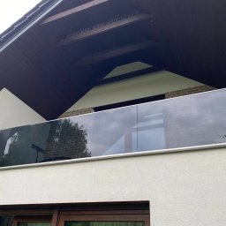 balustrada grafit w profilu aluminiowym