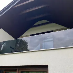 balustrada grafit w profilu aluminiowym