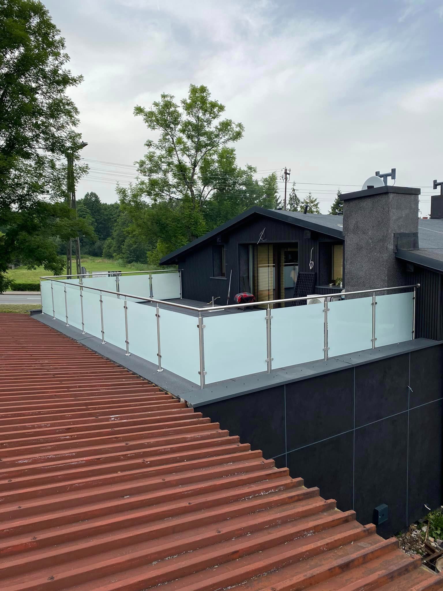 nierdzewna szkło mat