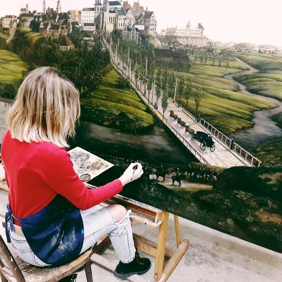 Grupowa kopija „Wjazd generała Zajączka do Lublina w 1826 r.' Philipa Dombecka