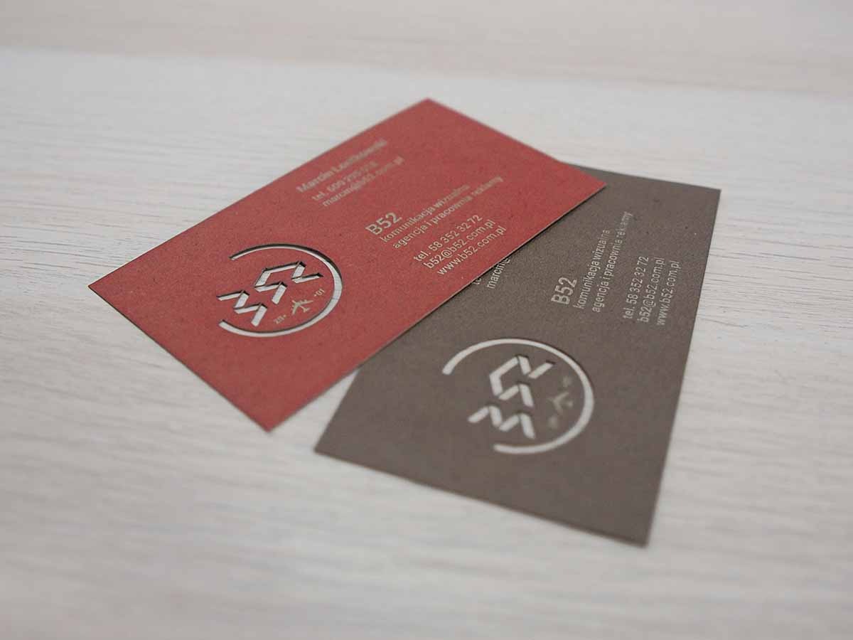 wizytówki cięcie i grawerowane laserowo