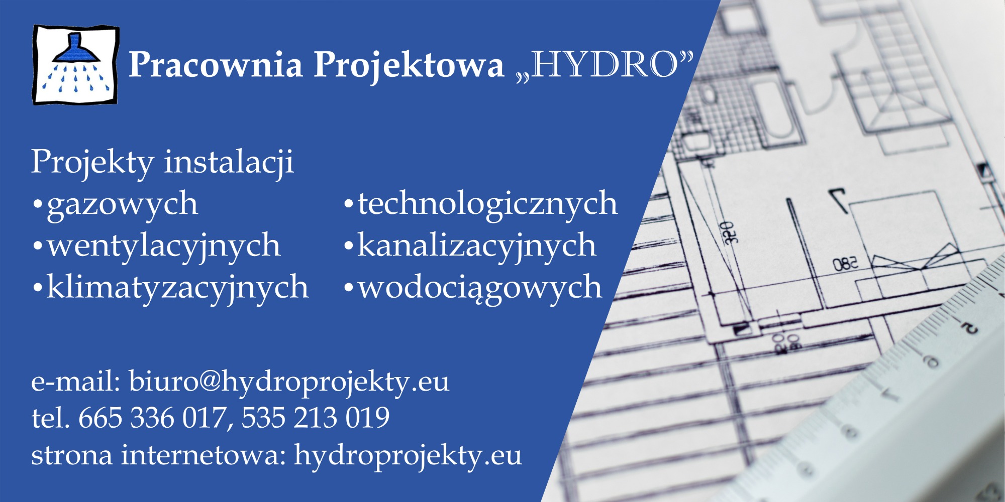 Baner reklamowy dla firmy Hydroprojekty