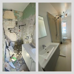 Kompletna przebudowa łazienki w apartamencie w Kopenhadze.