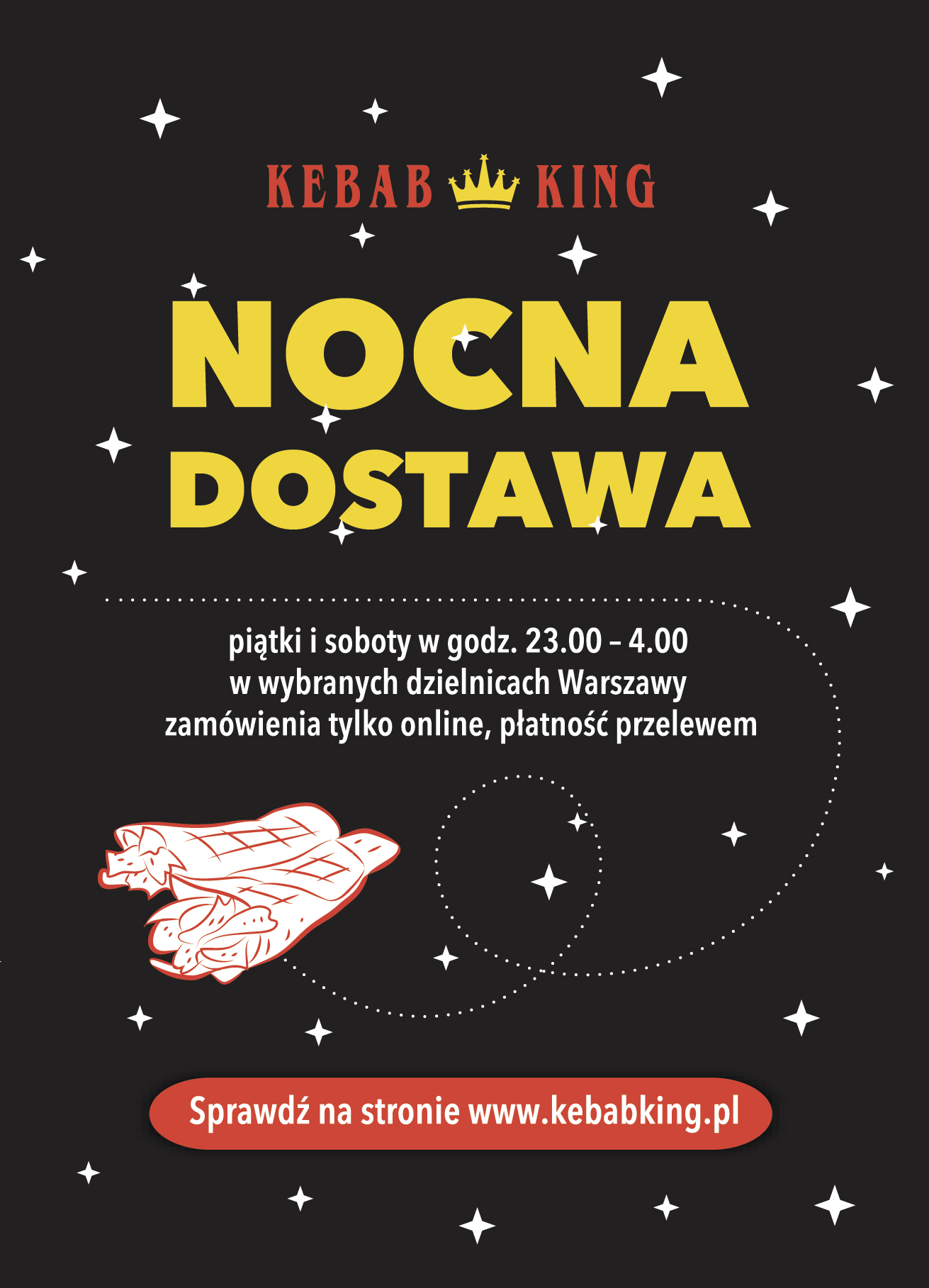 ulotka nocna dostawa Kebab King