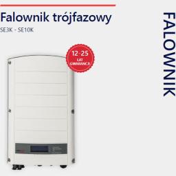eco-solaris.pl - Trójfazowy falownik fotowoltaiczny SE3K - SE10K z 12-25 letnią gwarancją, widok z przodu, neutralne tło.