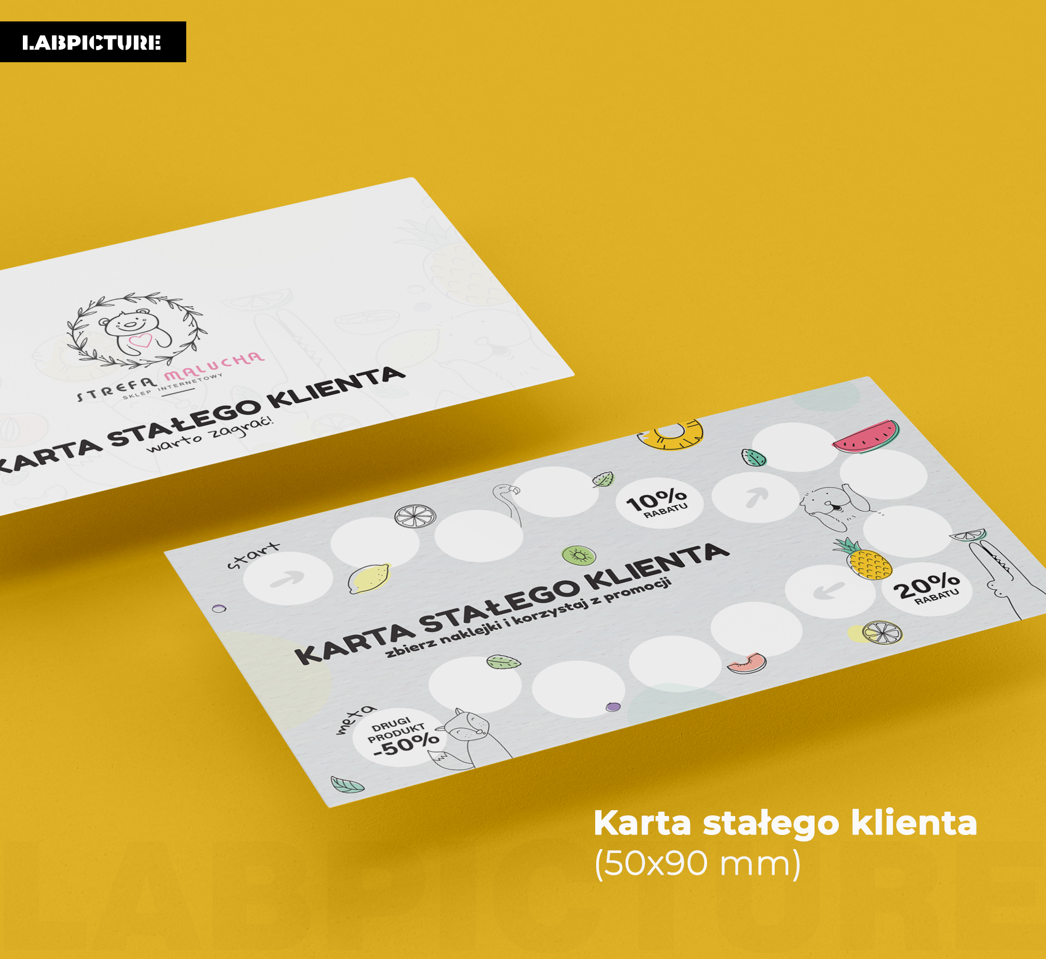 Karta stałego klienta dla sklepu z zabawkami