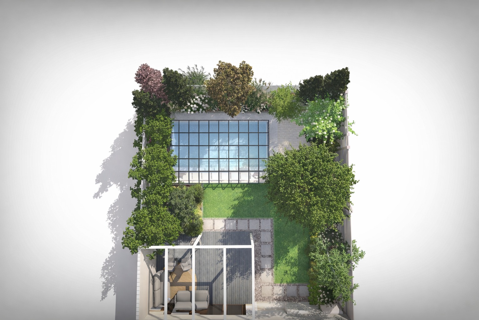 Projekt zieleni przy domu szeregowym