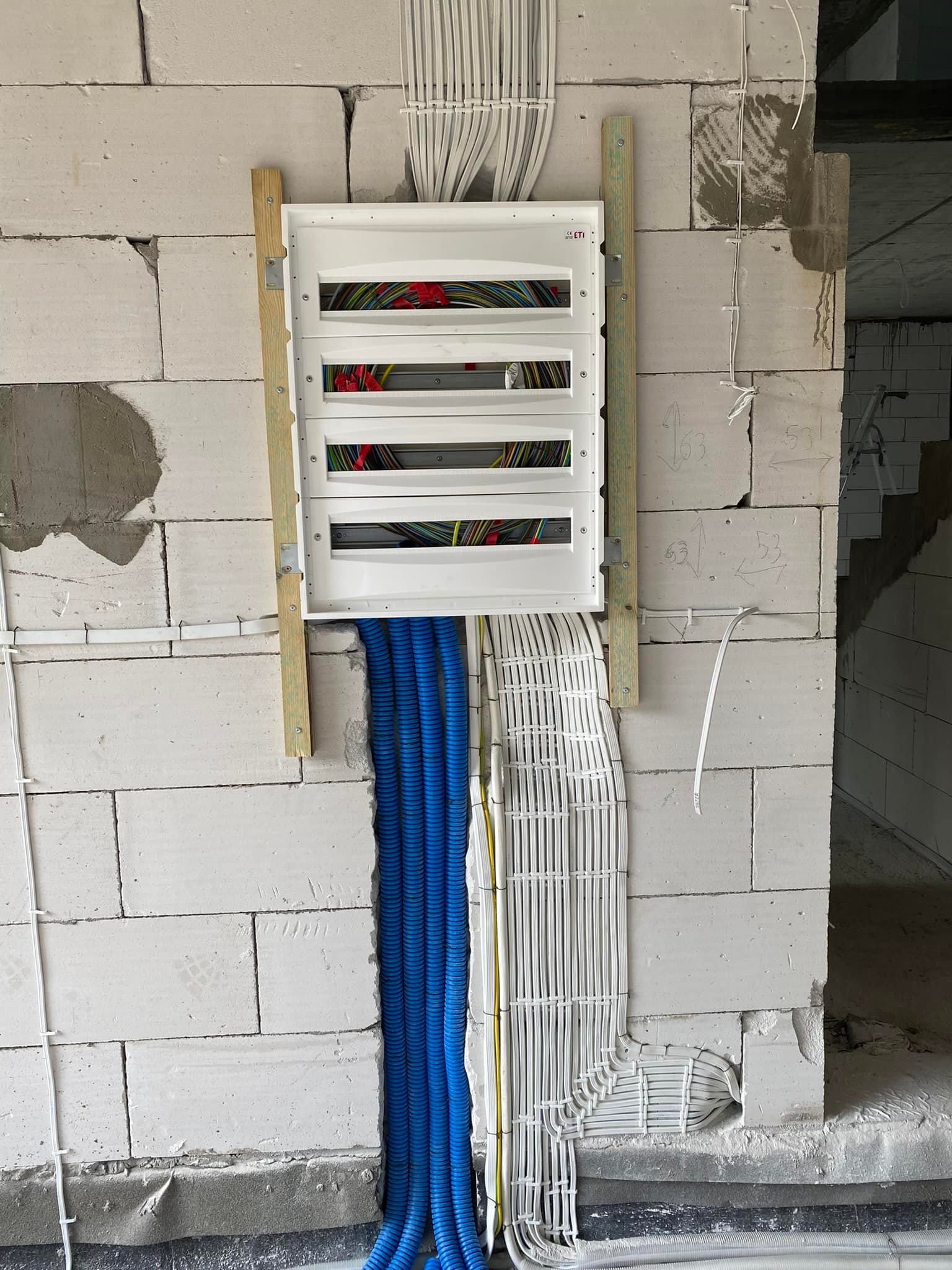 Rozdzielnia po wykonaniu instalacji